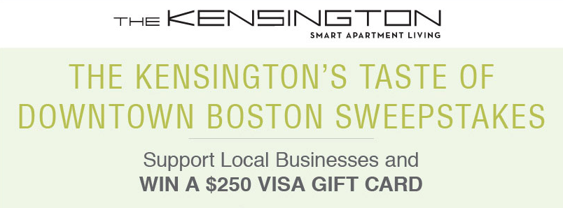 The Kensington’s Taste of Downtown Boston Sweepstakes!